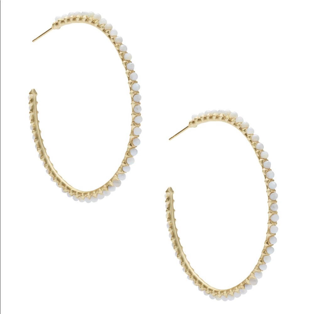 NWT Kendra Scott Birdie Earrings - White